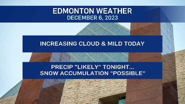 Edmonton weather for Dec. 6 Mixed precipitation today CTV News