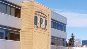 The head office of the Ontario Provincial Police Association is seen in Barrie, Ont.