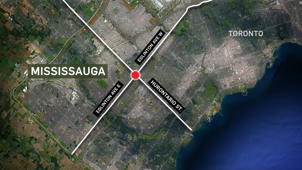 Mississauga explosion (CTV News / Google Maps)