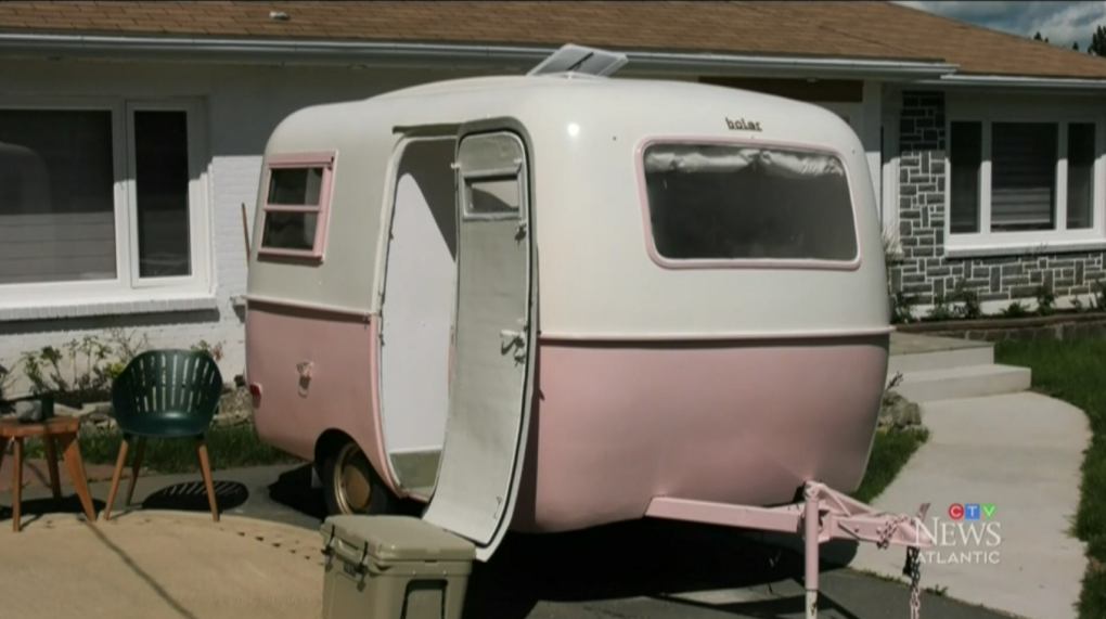 How she rolls': DIY Mom transforms vintage trailer into modern camper | CTV  News