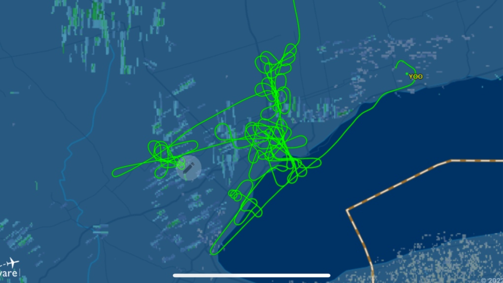 Plane loops for hours over Toronto in middle of night | CTV News