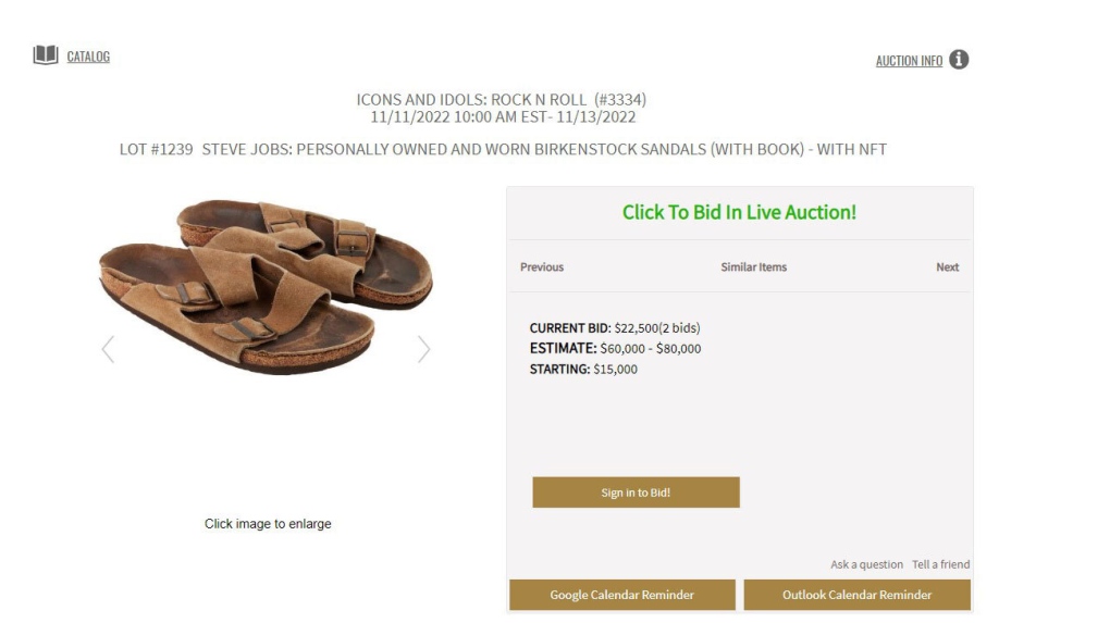 Steve Jobs: Apple co-founder's sandals up for auction | CTV News
