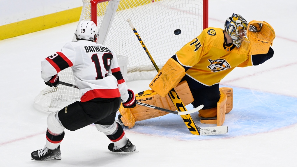 Ottawa Senators: Batherson's goal and assist put Sens over Preds 3-2