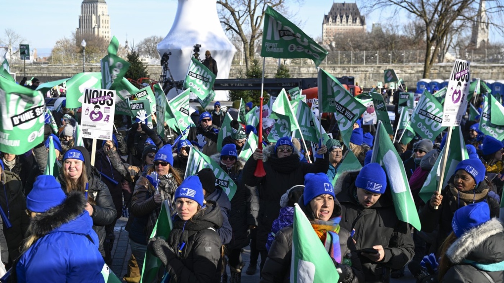 Quebec Public Sector Strike: Unions See 'momentum' On Day 2 | CTV News