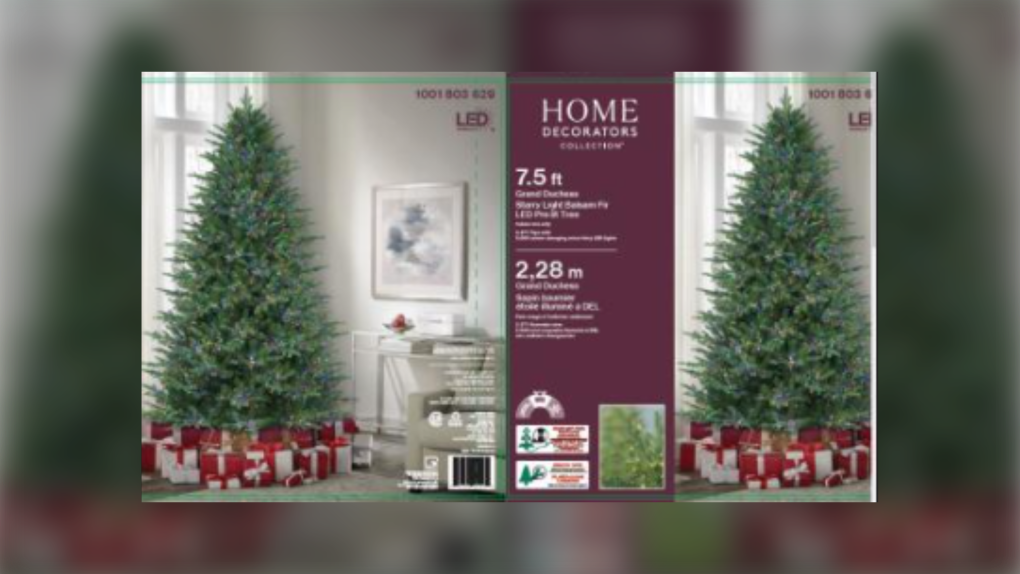 Artificial Christmas tree model recalled over fire risk | CTV News