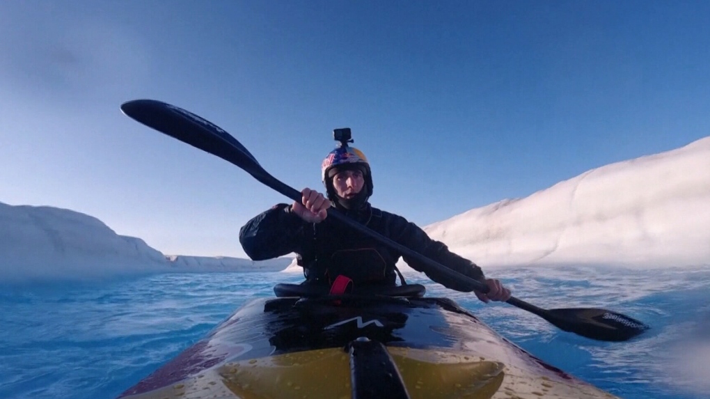 Kayaker achieves extreme descent from Arctic waterfall