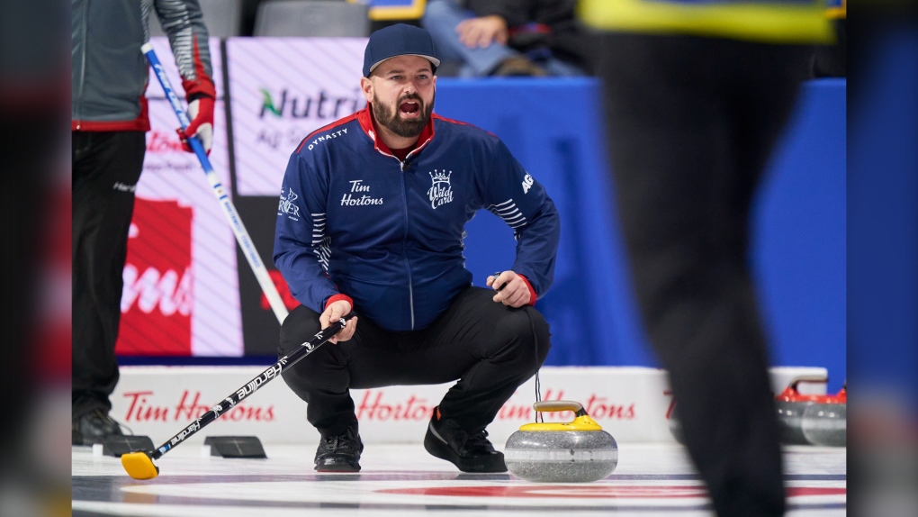 fintælling arbejder Dwell Wild Card 2 skip Reid Carruthers outscores NWT's Jamie Koe 11-7 at Tim  Hortons Brier | CTV News