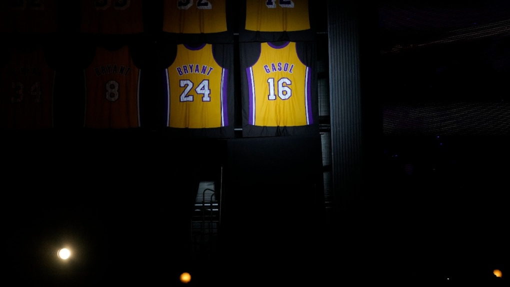Pau Gasol gets emotional as Lakers retire his No. 16 jersey | CTV News