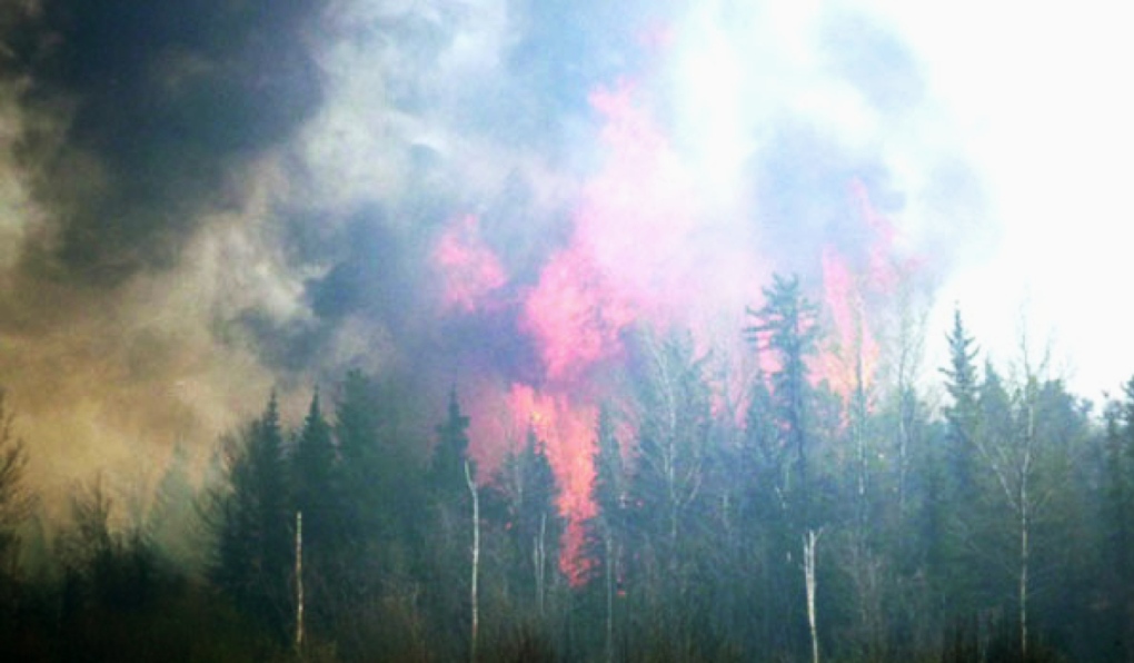Fire northwest of Sudbury is about the size of a ‘football field’