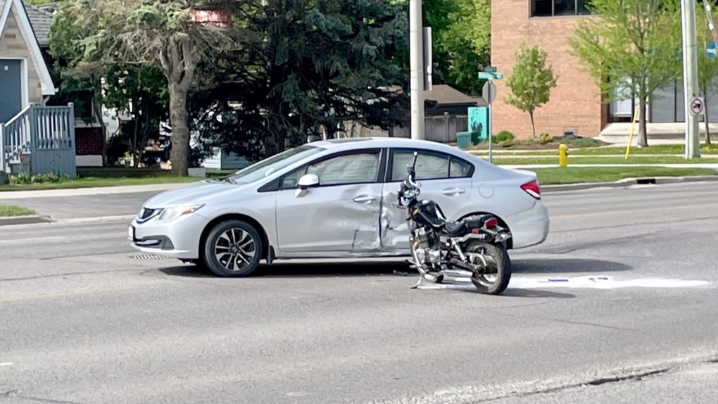 Motorcyclist Injured In Crash CTV News   Motorcycle Car Crash London May 2023 1 6397915 1684075692316 