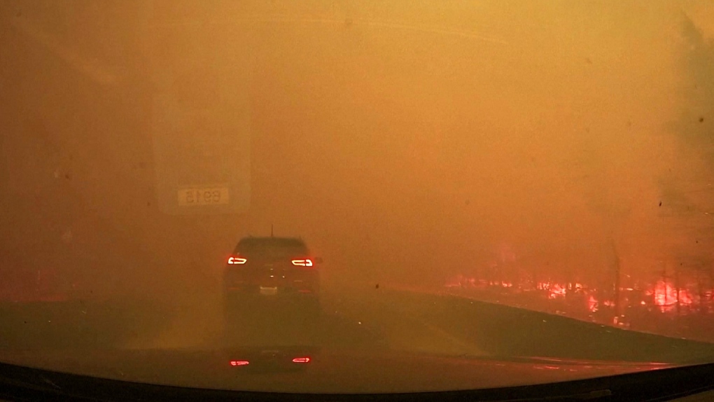 Dashcam footage shows raging Nova Scotia wildfire CTV News