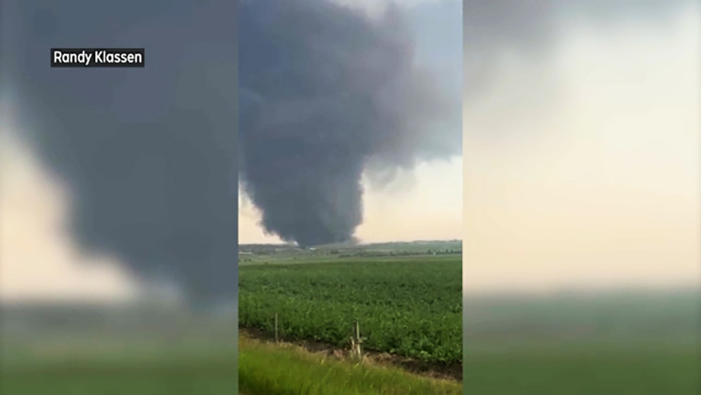 Tornado strikes Mountain View County, Alta., damaging houses and causing injuries