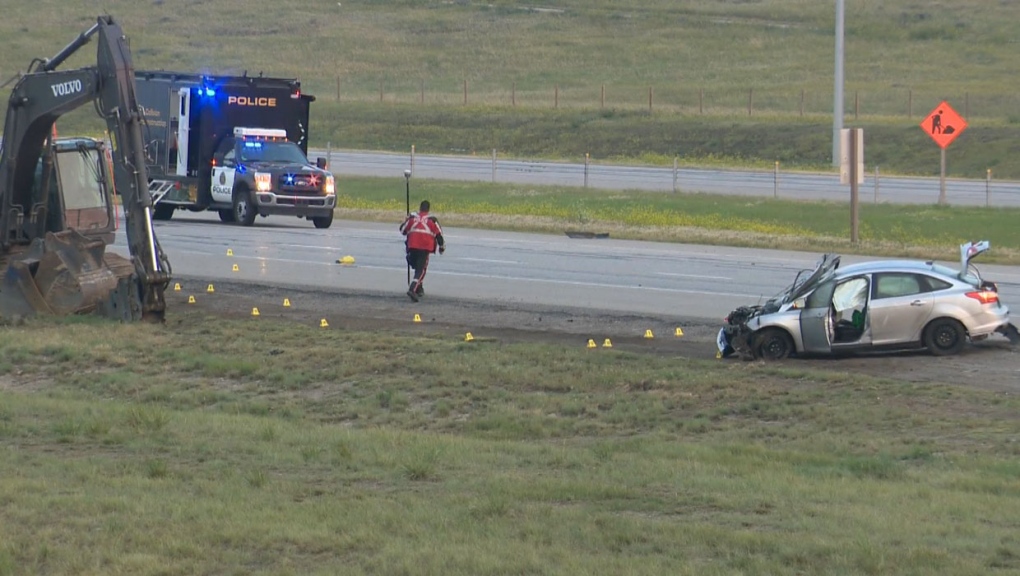 1 in hospital after crash on Stoney Trail