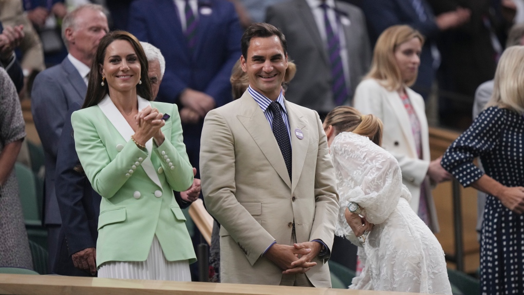 Wimbledon: Princess Kate takes seat next to Roger Federer | CTV News