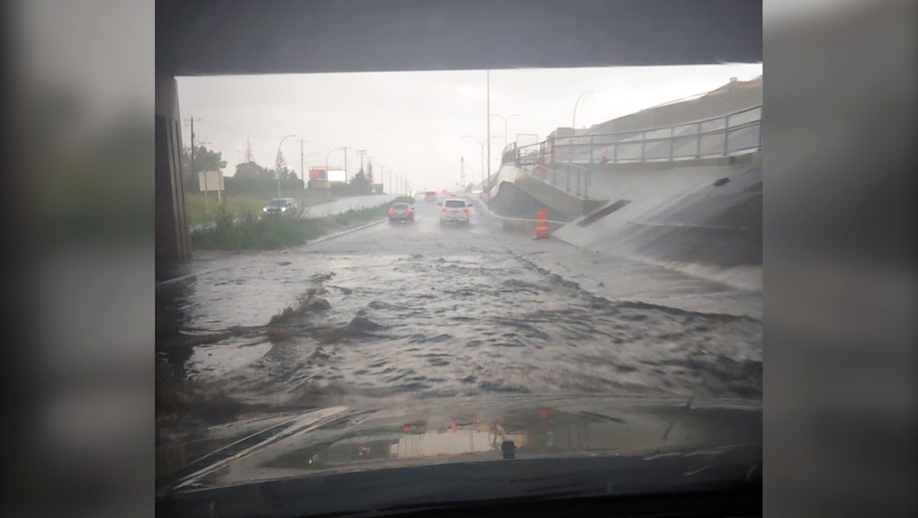 Flash flooding in northwest as severe storm warning issued for Calgary