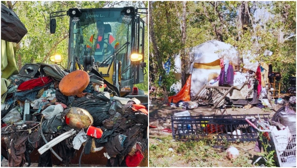 Calgary police dismantle large homeless encampment in city's southeast