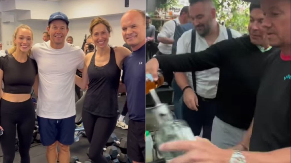 Mark Wahlberg's surprise visit to Toronto, hits up gym, serves drinks