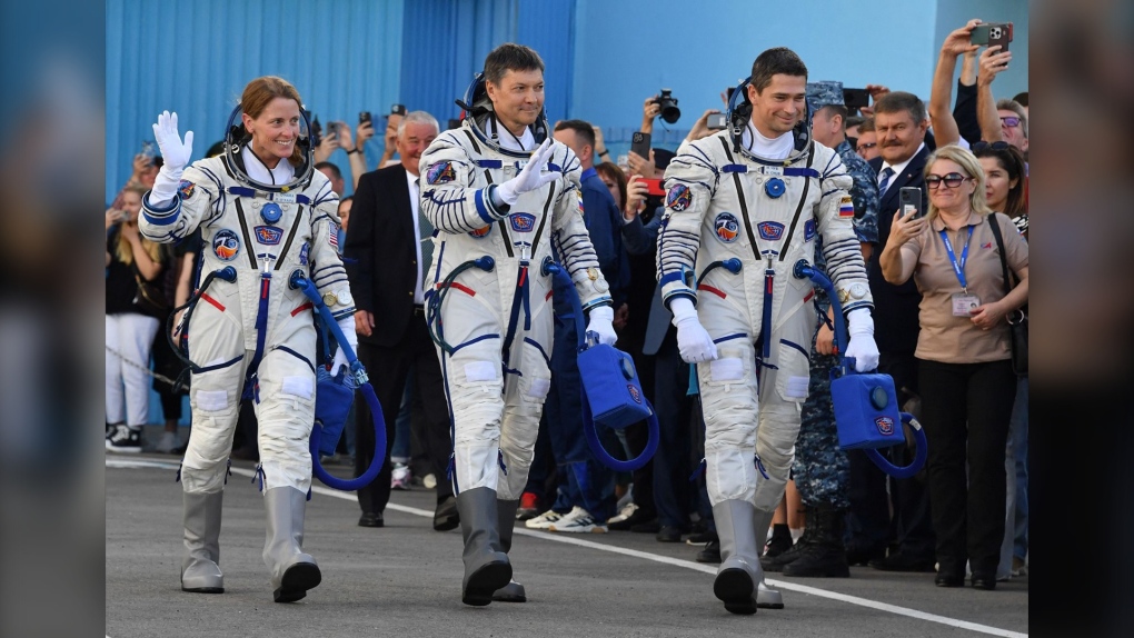 NASA astronaut, 2 Russian cosmonauts launch to space station | CTV News