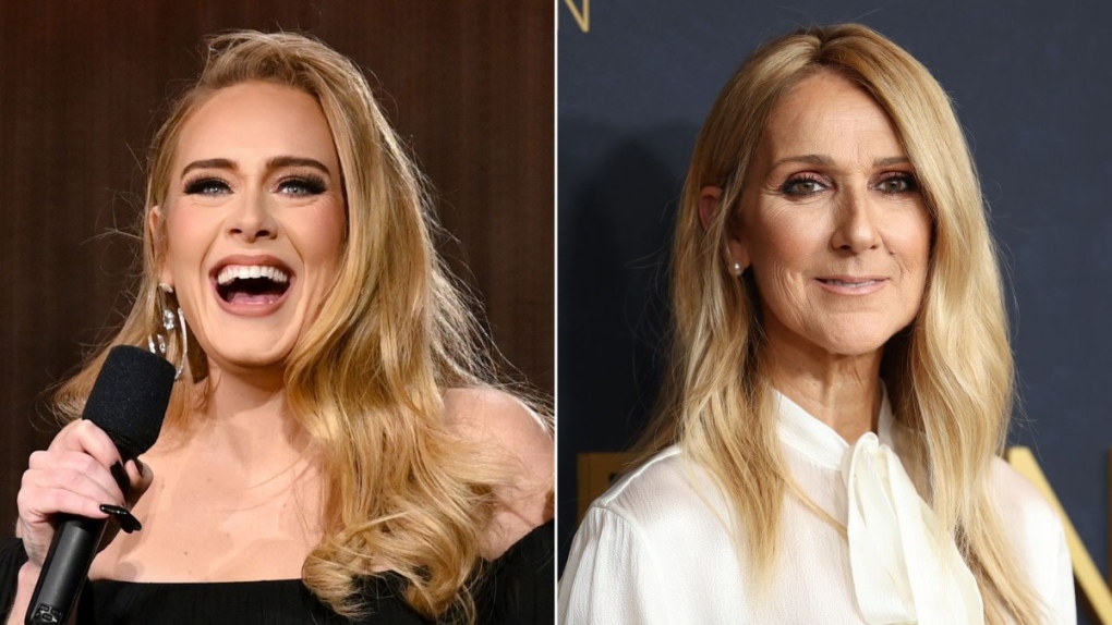 Adele, Celine Dion share heartfelt embrace at concert