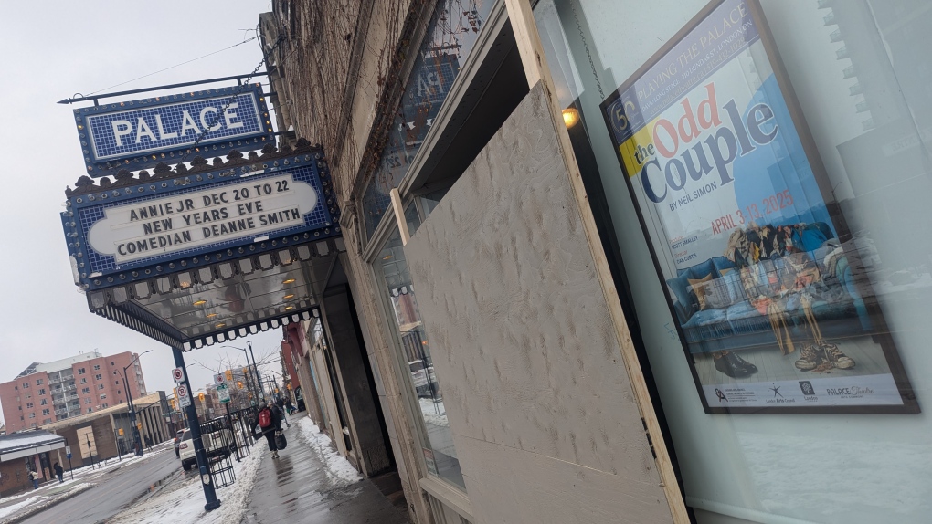 Palace Theatre boarded up over the holidays due to recent damage