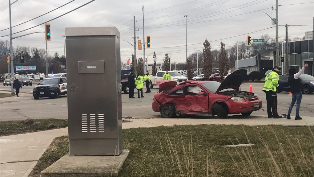 Serious injuries after crash at major Kitchener intersection