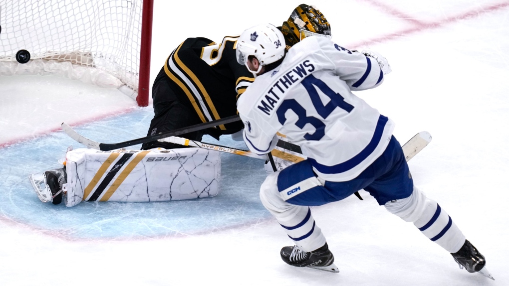 Maple Leafs star Auston Matthews briefly skates ahead of Game 5 | CTV News