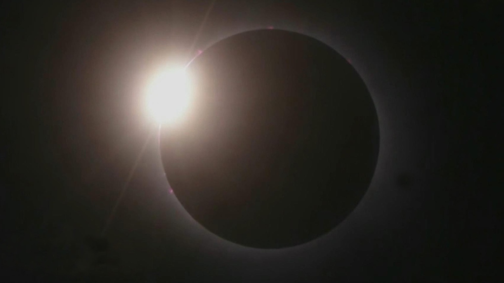 Solar eclipse partially passes over Manitoba