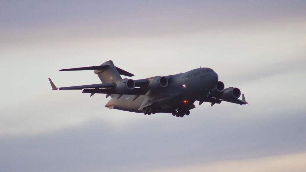 'Sight to behold': U.S. Air Force cargo jet lands in Regina