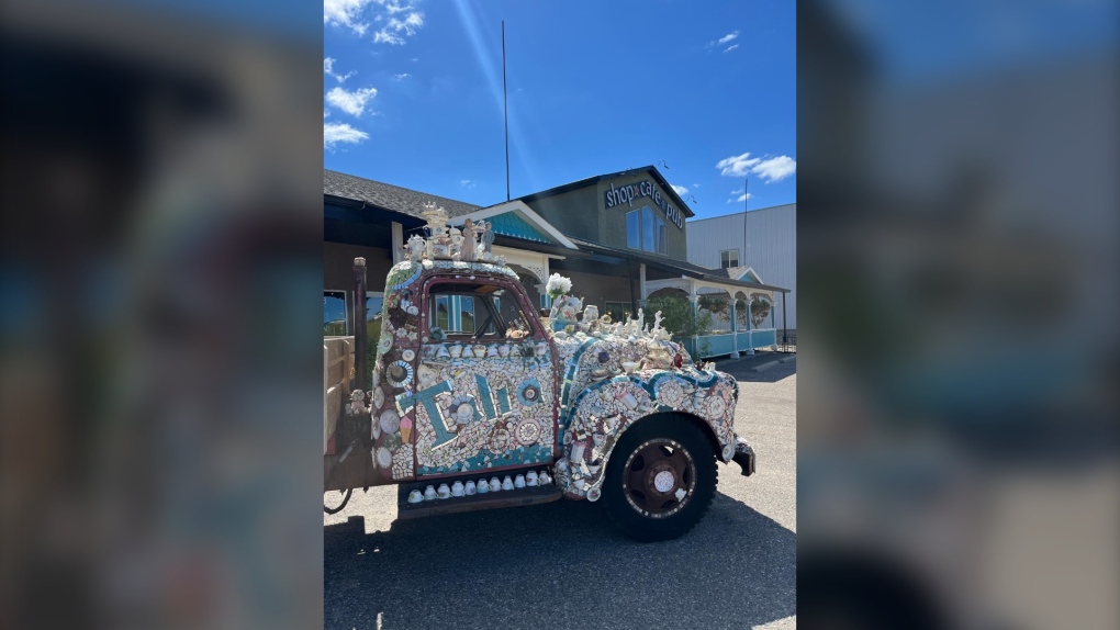 The story behind a truck covered in teacups in Brandon