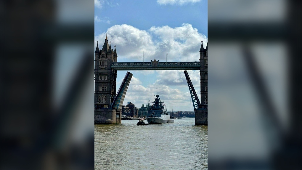 German warship blasts Darth Vader anthem in heart of London