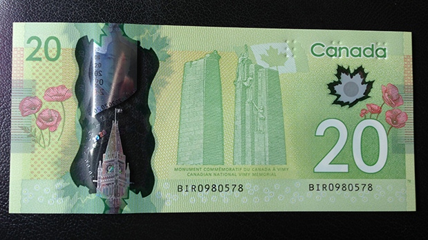Bank of Canada's Polymer $20 bills