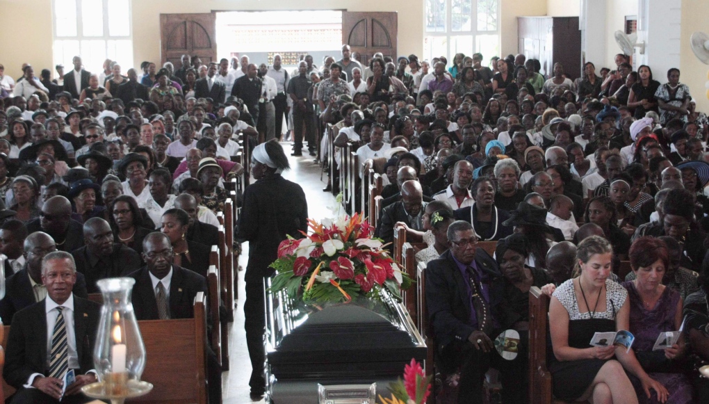 Funeral service for Oscar Bartholomew