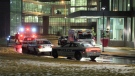 Police investigate a stabbing in Mississauga early Tuesday, Jan. 29, 2013. (Tom Stefanac/CTV Toronto)