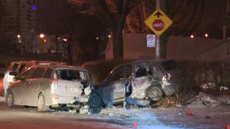 The driver was killed when his car smashed into the lamppost on Provencher in St. Leonard. 