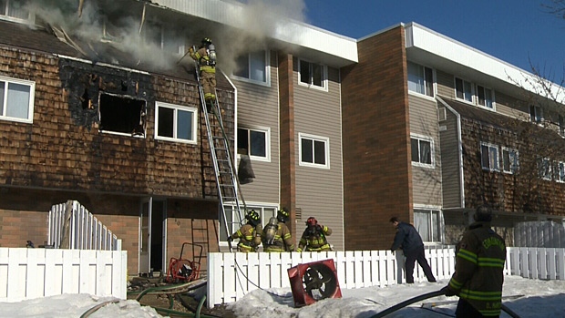 Condo fire, 29 St. $ 116A ave