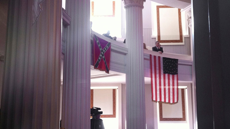 North Carolina Confederate flag comes down