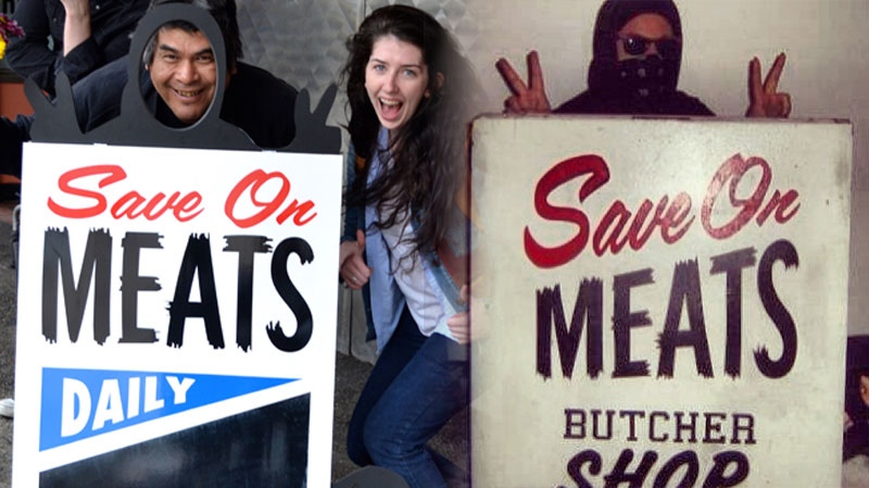 Save On Meats mocks anarchists with new sign, food campaign | CTV News