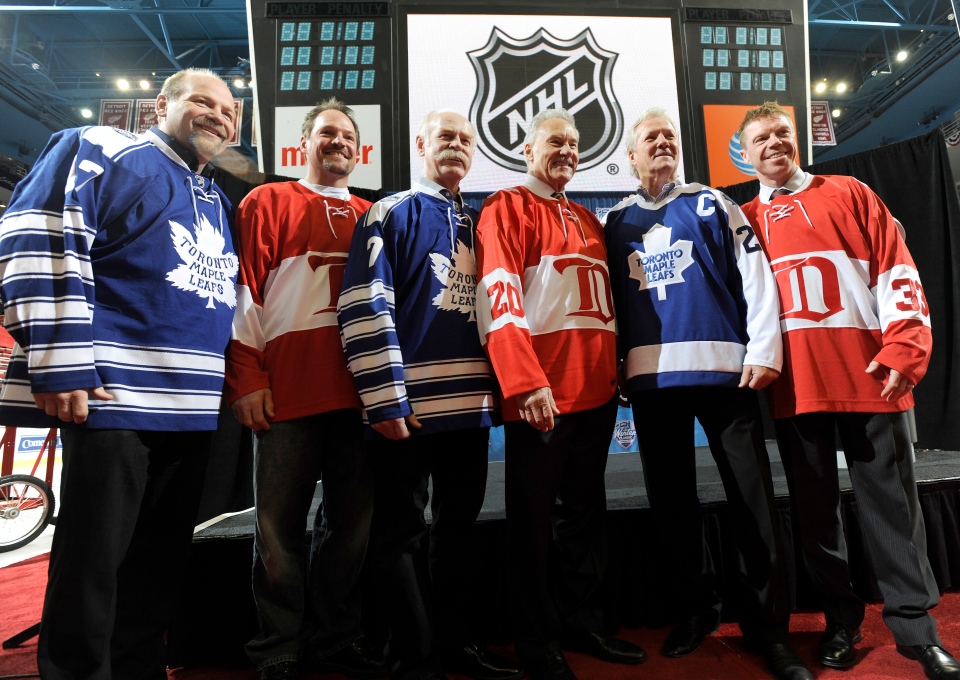 JAMES VAN RIEMSDYK Signed 2014 NHL Winter Classic Toronto Maple