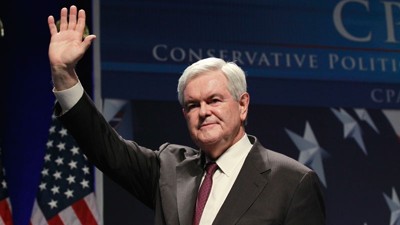 In a Feb. 10, 2011 file photo, former House Speaker Newt Gingrich addresses the Conservative Political Action Conference (CPAC) in Washington. (AP Photo/Alex Brandon, File)