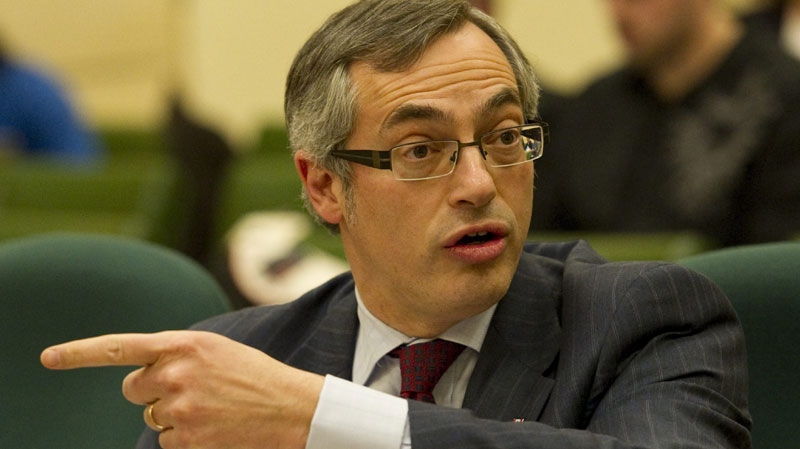 Industry Minister Tony Clement appears at Commons science and technology committee hearing witnesses on the recent decision of the CRTC concerning the billing practices of Internet service providers on Parliament Hill in Ottawa on Tuesday, March 1, 2011. (THE CANADIAN PRESS/Sean Kilpatrick)