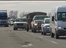 Highway 16 was backed up after an RCMP-involved shooting on April 26.