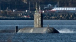 HMCS Windsor, one of Canada's Victoria-class submarines, performs sea trials in the Bedford Basin in Halifax in this December 2012 file photo. (Andrew Vaughan/THE CANADIAN PRESS)