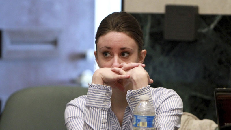 Casey Anthony sits in court during her murder trial at the Orange County Courthouse on Tuesday, June 7, 2011, in Orlando, Fla. Anthony is charged with killing her 2-year old daughter in 2008. (AP Photo/Joe Burbank,Pool) 