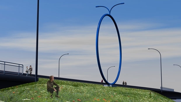 Circle art piece leaves some feeling blue | CTV News
