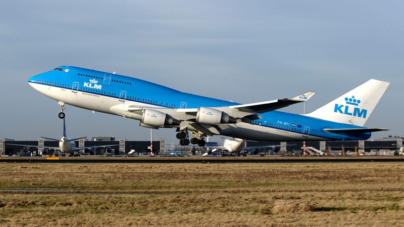 A KLM Royal Dutch Airlines Boeing 747-400 is seen in this undated handout photo. (Capital Photos for KLM)