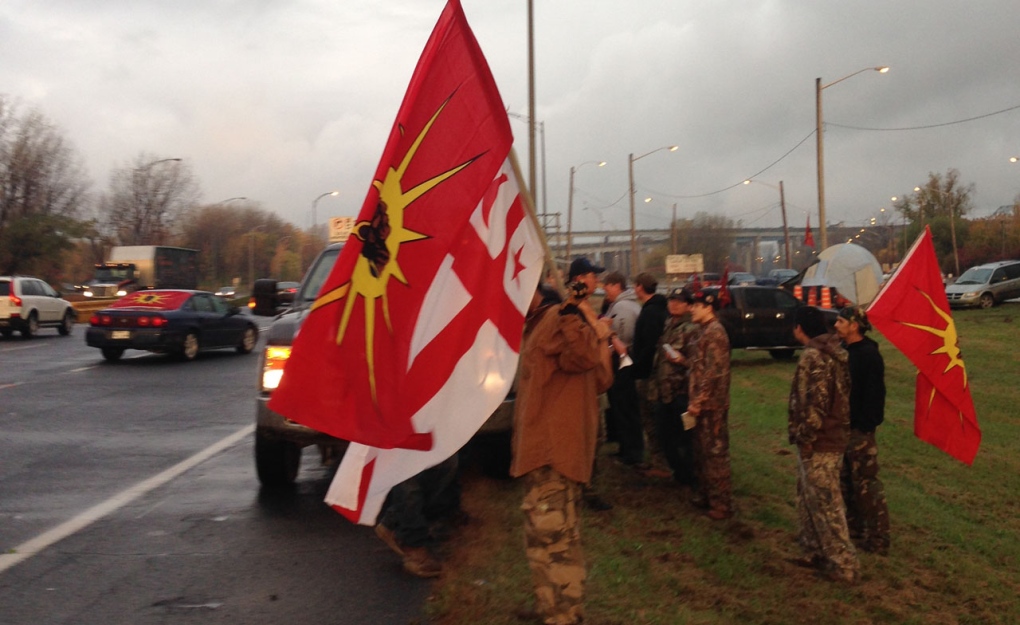 Kahnawake community stages solidarity demo