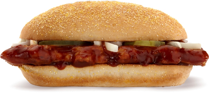 This product image of McDonald's shows their McRib sandwich. (AP Photo/McDonald's)