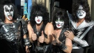 This Oct. 11, 2012 file image released by Starpix shows, from left, Gene Simmons, Paul Stanley, Eric Singer, Tommy Thayer of KISS as the band arrives at SiriusXM offices to promote their latest release 'Monster,' in New York. Kiss will be inducted into the 2014 Rock and Roll Hall of Fame on April 10 at the Barclays Center in New York. (AP / Starpix, Amanda Schwab)