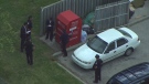 A man was rushed to Sunnybrook Hospital after suffering from a gunshot wound to his neck on Monday, August 8, 2011.