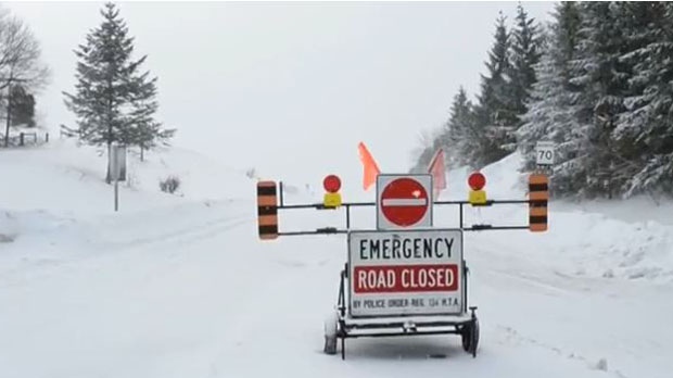 Blowing snow and poor visibility result in several road closures